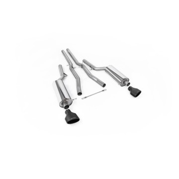 Audi RS6 C5 - Non-Resonated (Louder) Cat-Back Exhaust System with Cerakote Black Trims