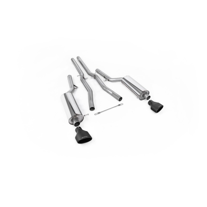 Audi RS6 C5 - Non-Resonated (Louder) Cat-Back Exhaust System with Cerakote Black Trims