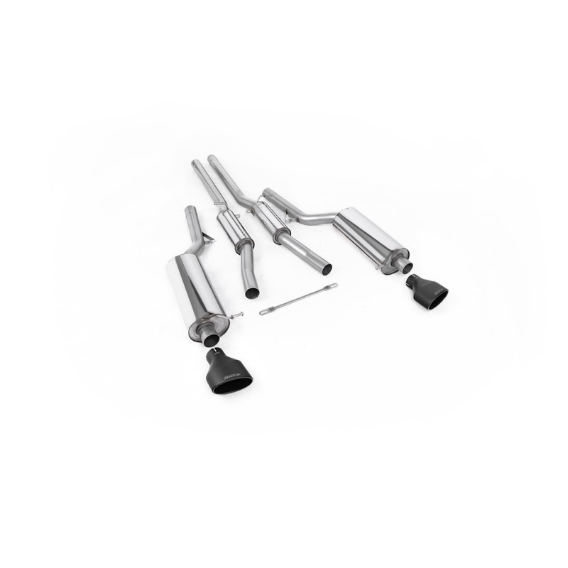 Audi RS6 C5 - Resonated (Quieter) Cat-Back Exhaust System with Cerakote Black Trims