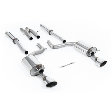 Audi RS6 C6 - Resonated (Quieter) Cat-Back Exhaust System with Polished Dual-Oval Trims