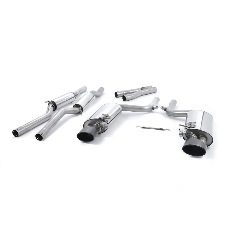 Audi RS4 B7 - Valved & Resonated Cat-Back Exhaust System with Satin Black Sheen Tips