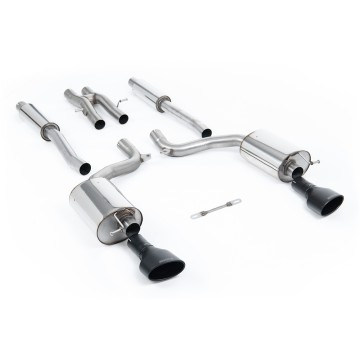 Audi RS6 C6 - Resonated (Quieter) Cat-Back Exhaust System with Ceramic-coated Black Satin Dual-Oval Trims