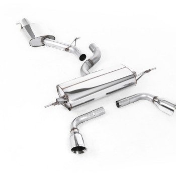 Audi TT MK2 3.2 Quattro - Resonated (Quieter) Cat-Back Exhaust System with Dual Polished GT100 Trims