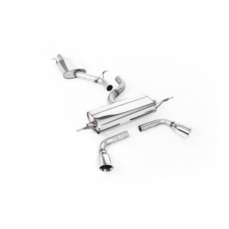 Audi TT MK2 3.2 Quattro - Resonated (Quieter) Cat-Back Exhaust System with Dual Polished GT100 Trims