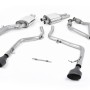 Audi S4 V6 B8/S5 B8 - Race Cat-Back Race Exhaust System with Dual Cerakote Black Oval Trims