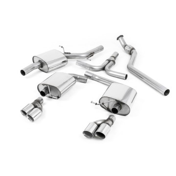 Audi A5 2.0 TFSI - Cat-Back Exhaust System with GT80 Quad Outlet Trims