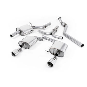 Audi A5 2.0 TFSI - Cat-Back Exhaust System with Polished Dual Outlet Trims