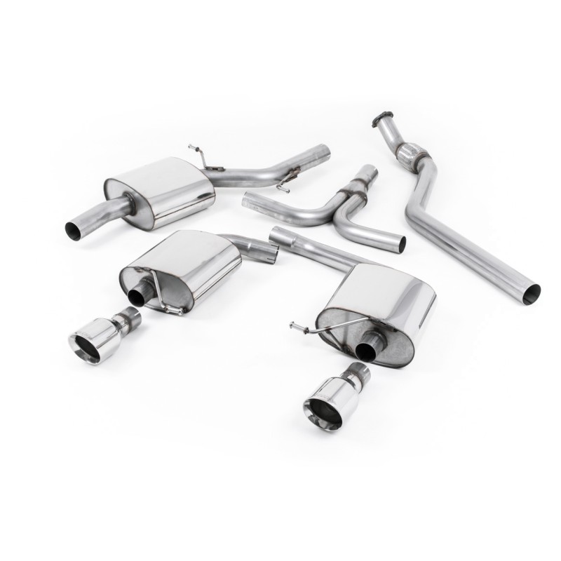 Audi A5 2.0 TFSI - Cat-Back Exhaust System with Polished Dual Outlet Trims