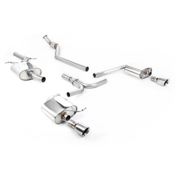 Audi A4 2.0 B8 S line (Manual) - Resonated (Quieter) GPF/OPF Back System with Dual Outlet Polished Trims