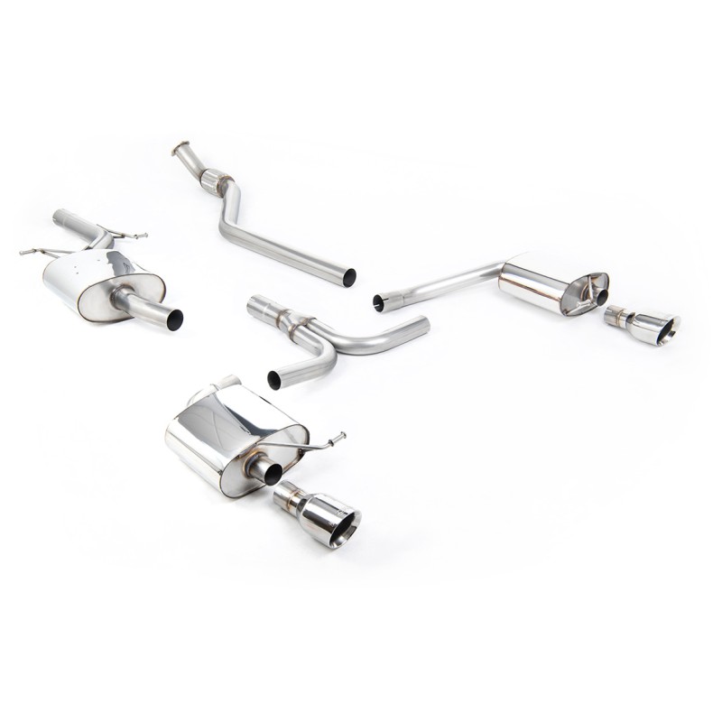 Audi A4 2.0 B8 S line (Manual) - Resonated (Quieter) GPF/OPF Back System with Dual Outlet Polished Trims