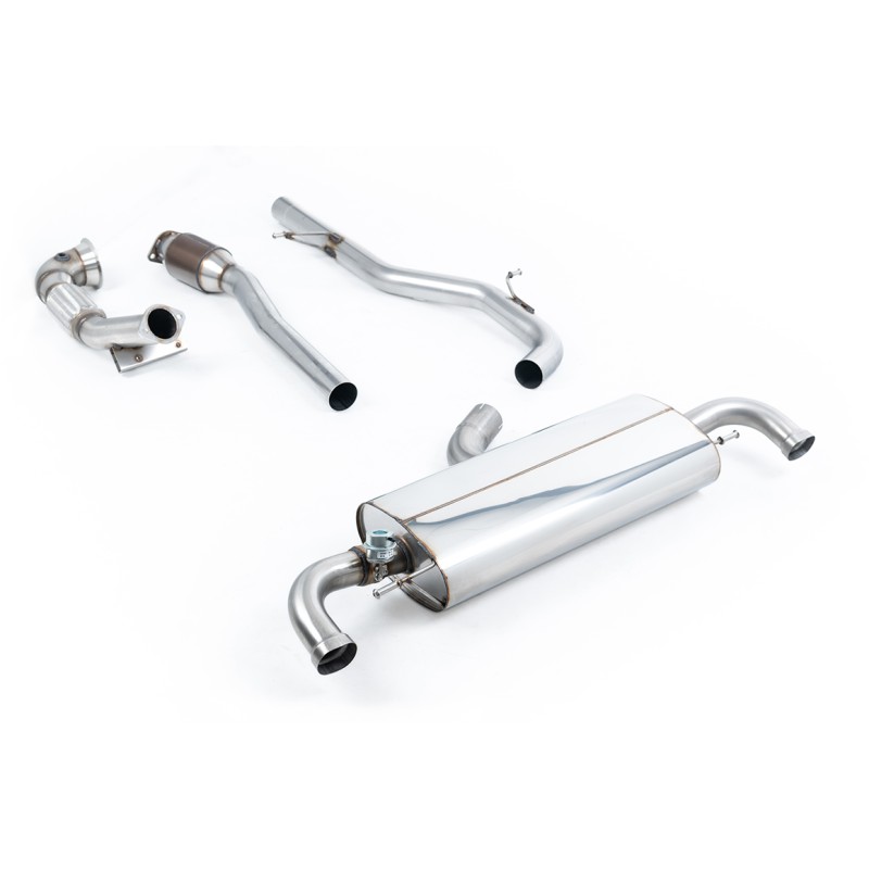 Audi TTRS MK2 2.5L - Turbo-Back Exhaust System with Hi-Flow Sports Catalyst - Uses OE Trims