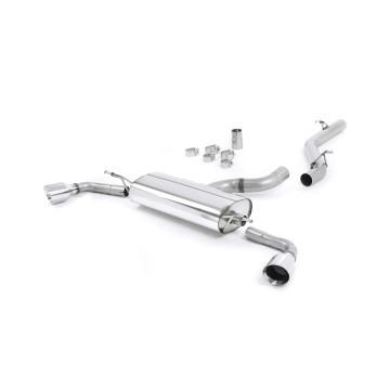 Audi TT MK2 3.2 Quattro - Non-Resonated (Louder) Cat-Back Exhaust System with Dual Polished GT100 Trims