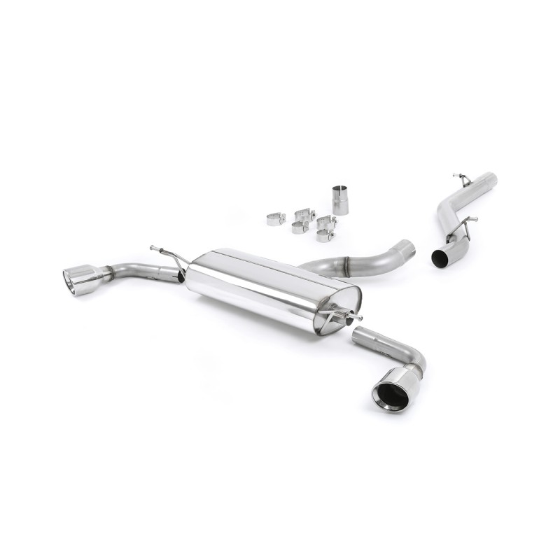 Audi TT MK2 3.2 Quattro - Non-Resonated (Louder) Cat-Back Exhaust System with Dual Polished 100mm JET Trims