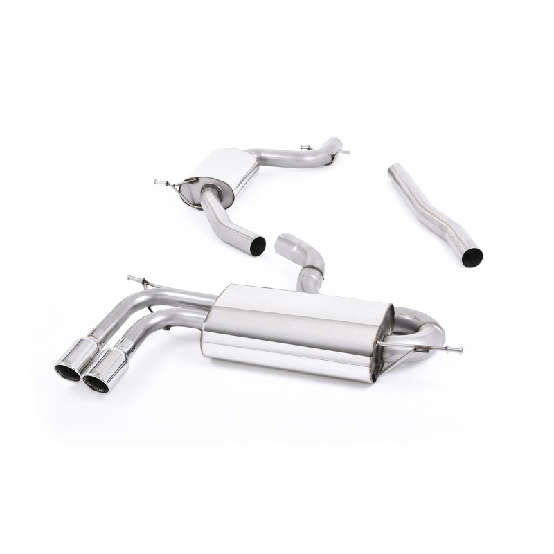 Audi A3 1.8 TSI - Resonated (Quieter) Cat-Back Exhaust System with Polished Trims