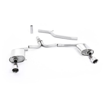 Audi A4 3.0 TDI B8 - Cat-Back Exhaust System with GT100 Dual Outlet Trims