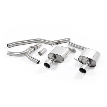 Audi A5 3.0 TDI - Cat-Back Exhaust System with Dual Outlet Polished GT100 Trims