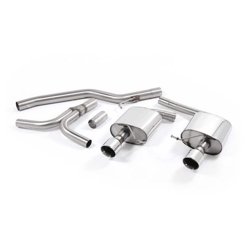 Audi A5 3.0 TDI - Cat-Back Exhaust System with Dual Outlet Polished GT100 Trims