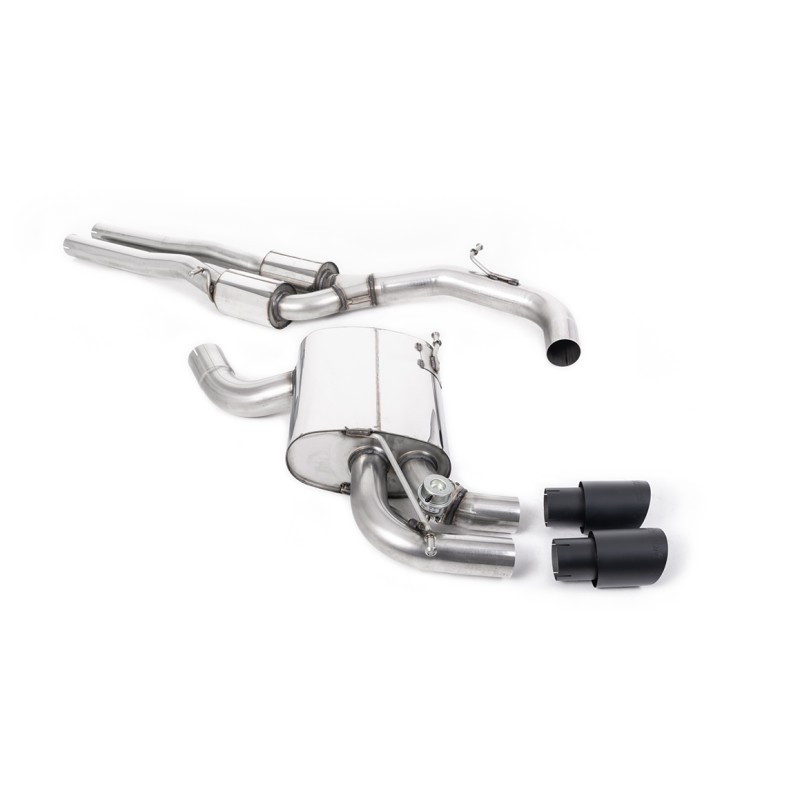 Audi RS3 8P Sportback S Tronic - Cat-Back Exhaust System with Cerakote Black Trims
