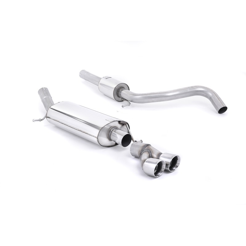 Audi A1 TFSI/VW Polo GTI 1.4 - Resonated (Quieter) Cat-Back Exhaust System with Polished Trims