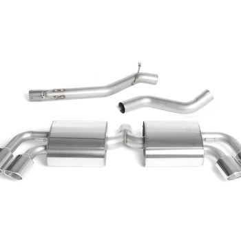 Audi TTS MK2 Quattro - Non-Resonated (Louder) Cat-Back Exhaust System with Quad Polished Trims