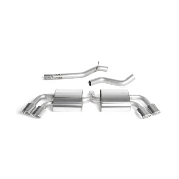 Audi TTS MK2 Quattro - Non-Resonated (Louder) Cat-Back Exhaust System with Quad Polished Trims