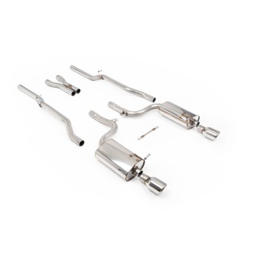 Audi S4 B6 - Non-Resonated (Louder) Cat-Back Exhaust System with GT100 Trims