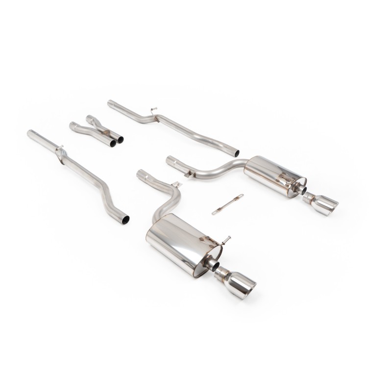 Audi S4 B6 - Non-Resonated (Louder) Cat-Back Exhaust System with GT100 Trims
