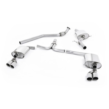 Audi A4 2.0 B8 (Tiptronic)/Audi A5 (Multitronic) S line - Cat-Back Exhaust System with Quad-outlet GT80 Trims