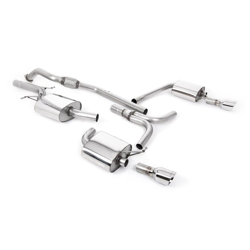 Audi A5 2.0 B8 (Multitronic) - Cat-Back Exhaust System with Duel Outlet Polished Trims