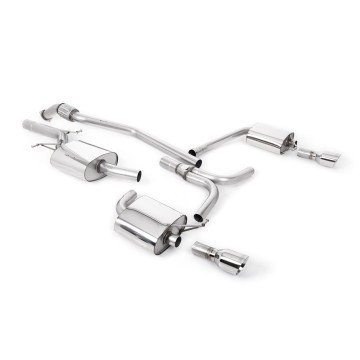 Audi A5 2.0 TFSI - Cat-Back Exhaust System with Dual Outlet Polished GT100 Trims