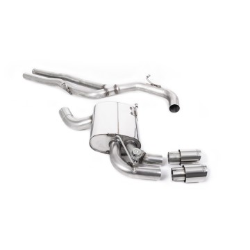 Audi RS3 8P Sportback S Tronic - Non-Resonated (Louder) Cat-Back Exhaust System with Polished Trims