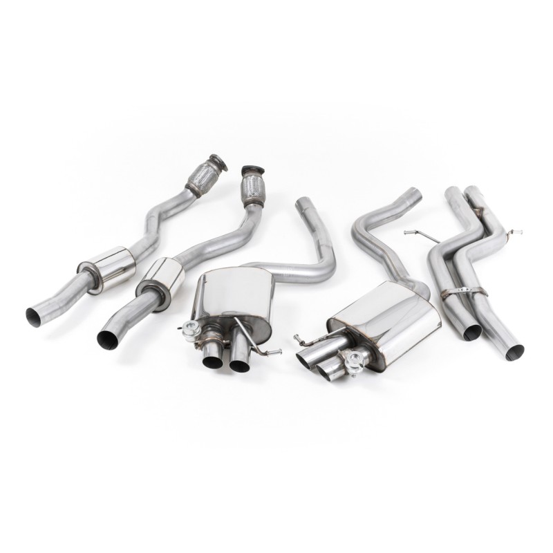 Audi RS5 B8 Coupe - Non-Resonated (Louder) Cat-Back Exhaust System - Uses OE Trims
