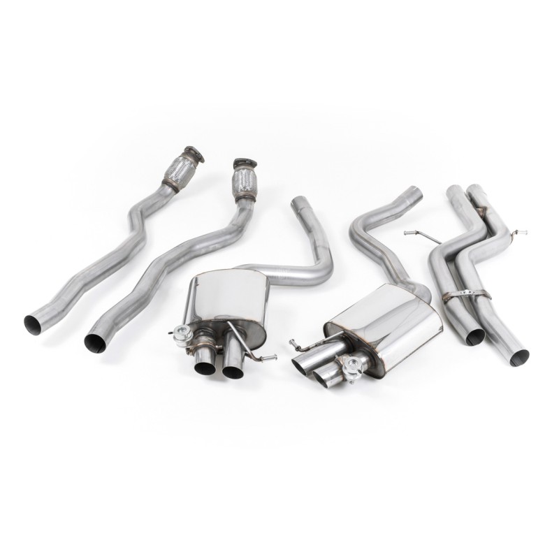 Audi RS5 B8 Coupe - Non-Resonated (Louder) Cat-Back Exhaust System (U.S Spec) - Uses OE Trims