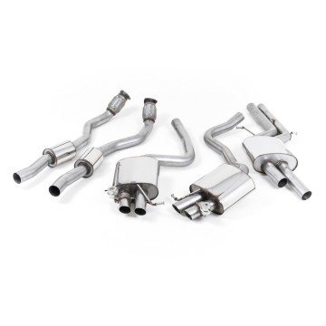 Audi RS4 B8 Avant - Resonated Cat-Back Exhaust System - Uses OE Trims