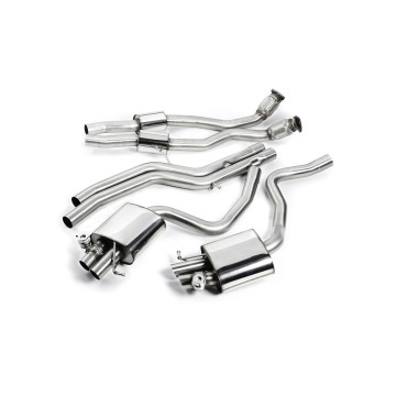 Audi RS4 B8 Avant - Non-Resonated Cat-Back Exhaust System - Uses OE Trims