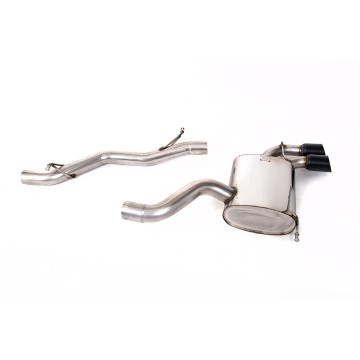 Audi S3 8P 3-door - Non-Resonated (Louder) Cat-Back Exhaust System with Ceramic Black Tips