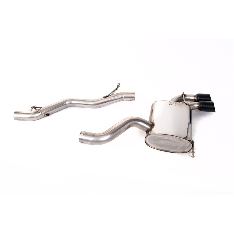 Audi S3 8P 3-door - Non-Resonated (Louder) Cat-Back Exhaust System with Ceramic Black Tips