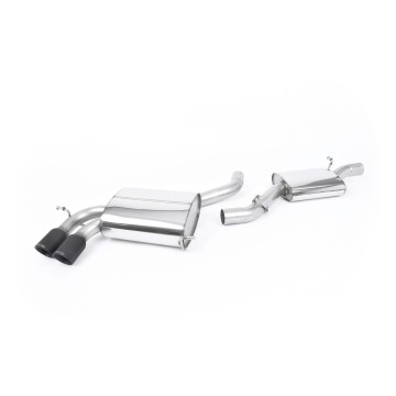 Audi S3 8P 3-door - Resonated (Quieter) Cat-Back Exhaust System with Ceramic Black Trims