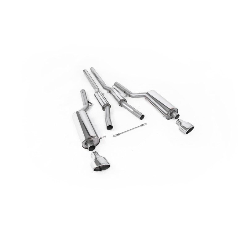 Audi RS6 C5 - Resonated (Quieter) Cat-Back Exhaust System with Polished Trims