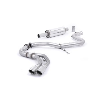 Audi A3 2.0 TDI MQB - Resonated (Quieter) Cat-Back Exhaust System with Polished Trims