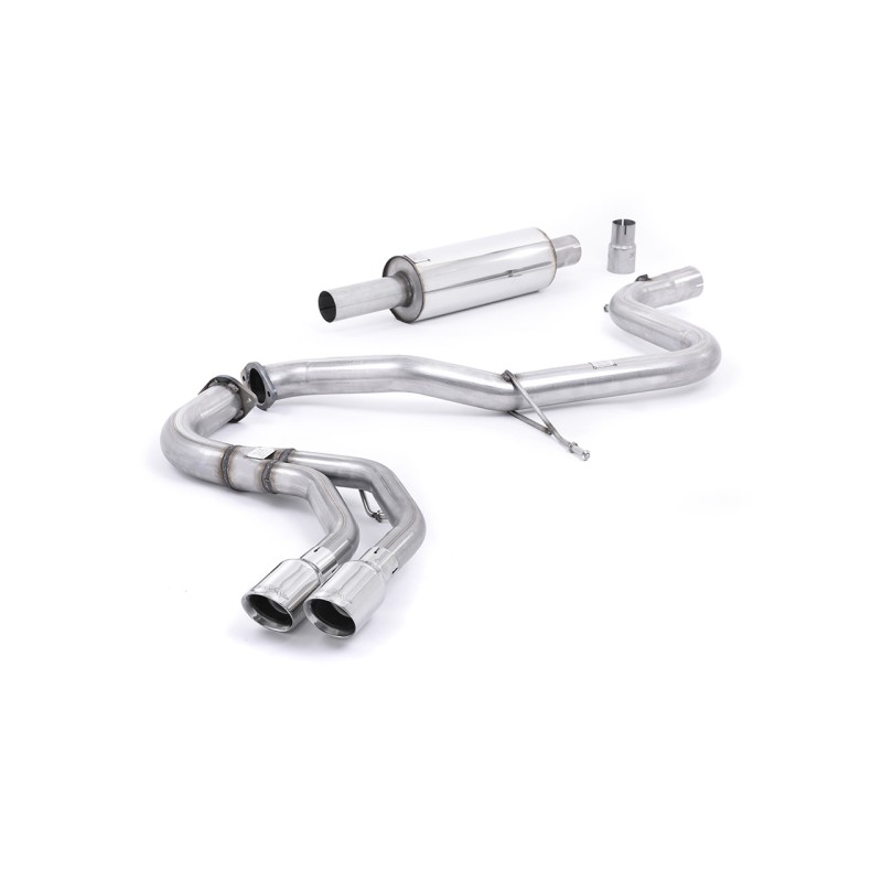 Audi A3 2.0 TDI MQB - Resonated (Quieter) Cat-Back Exhaust System with Polished Trims