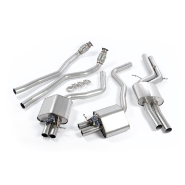 Audi RS6/RS7 C7 - Resonated (Quieter) Cat-Back Exhaust System - Uses OE Trims