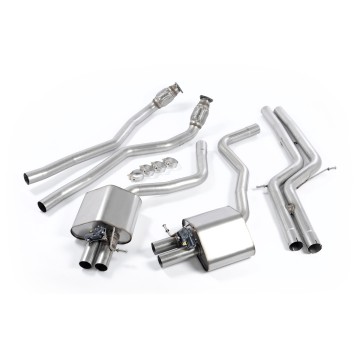 Audi RS6/RS7 C7 - Non-Resonated (Louder) Cat-Back Exhaust System - Uses OE Tips