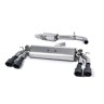 Audi S3 8V/8V.2 - Resonated (quieter) Cat-Back Exhaust System with Quad Round Cerakote Black Trims