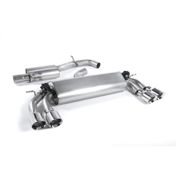 Audi S3 8V/8V.2 - Resonated (Quieter) Cat-Back Exhaust System with Quad Round Polished Trims