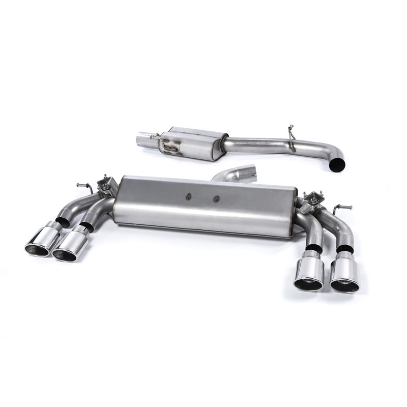 Audi S3 8V/8V.2 - Resonated (Quieter) Cat-Back Exhaust System with Quad Oval Polished Tips
