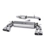 Audi S3 8V/8V.2 Sportback Non GPF - Resonated (Quieter) Cat-Back Exhaust System with Quad Round Titanium Trims