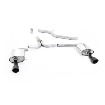 Audi A4 2.0 TDI B8/A5 S-line - Cat-Back Exhaust System with Cerakote Black Dual Outlet Trims