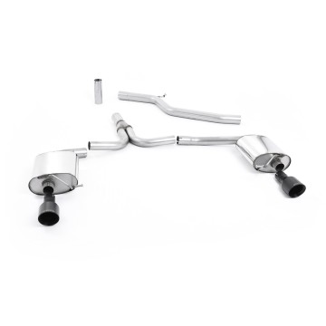 Audi A4 3.0 TDI B8 - Cat-Back Exhaust System with Cerakote Black Duel Outlet Trims