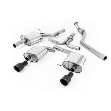 Audi A5 2.0 TFSI - Cat-Back Exhaust System with Cerakote Black Dual Outlet Trims